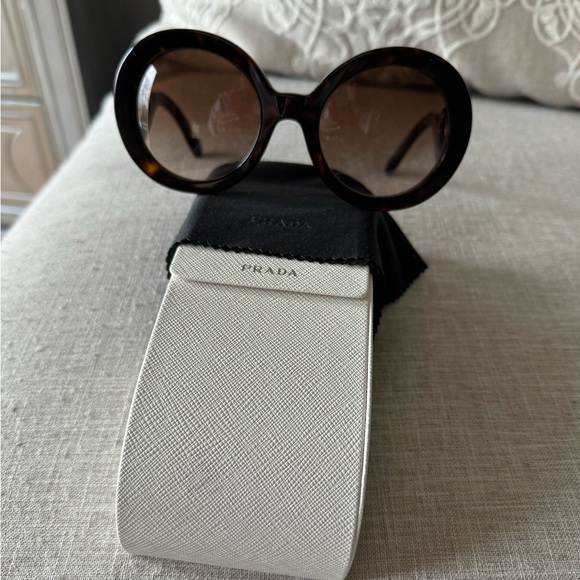 Prada Baroque 55mm round sunglasses tortoise - Picture 1 of 5